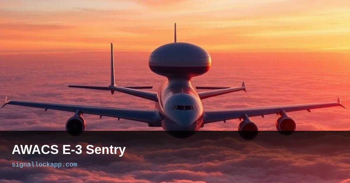AWACS and Sentry — The Flying Radar That Commands the Battlespace