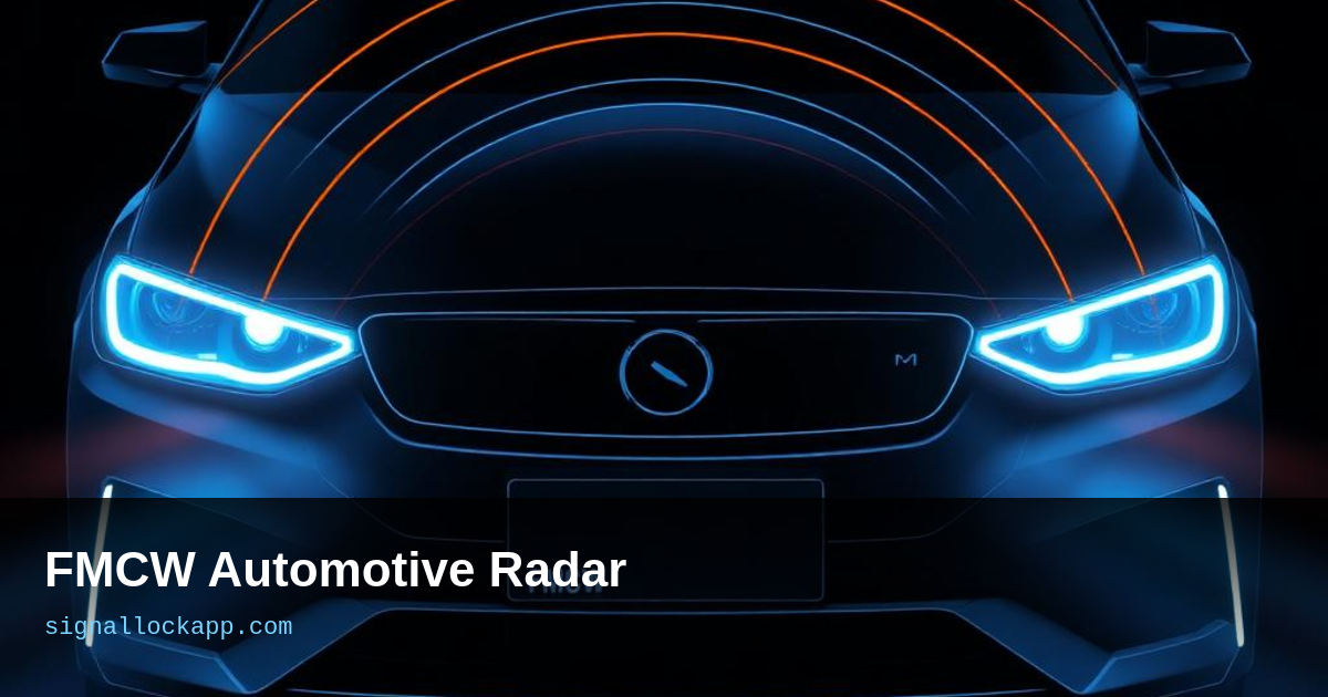 FMCW Radar — The Sensor That Makes Your Car See in the Dark